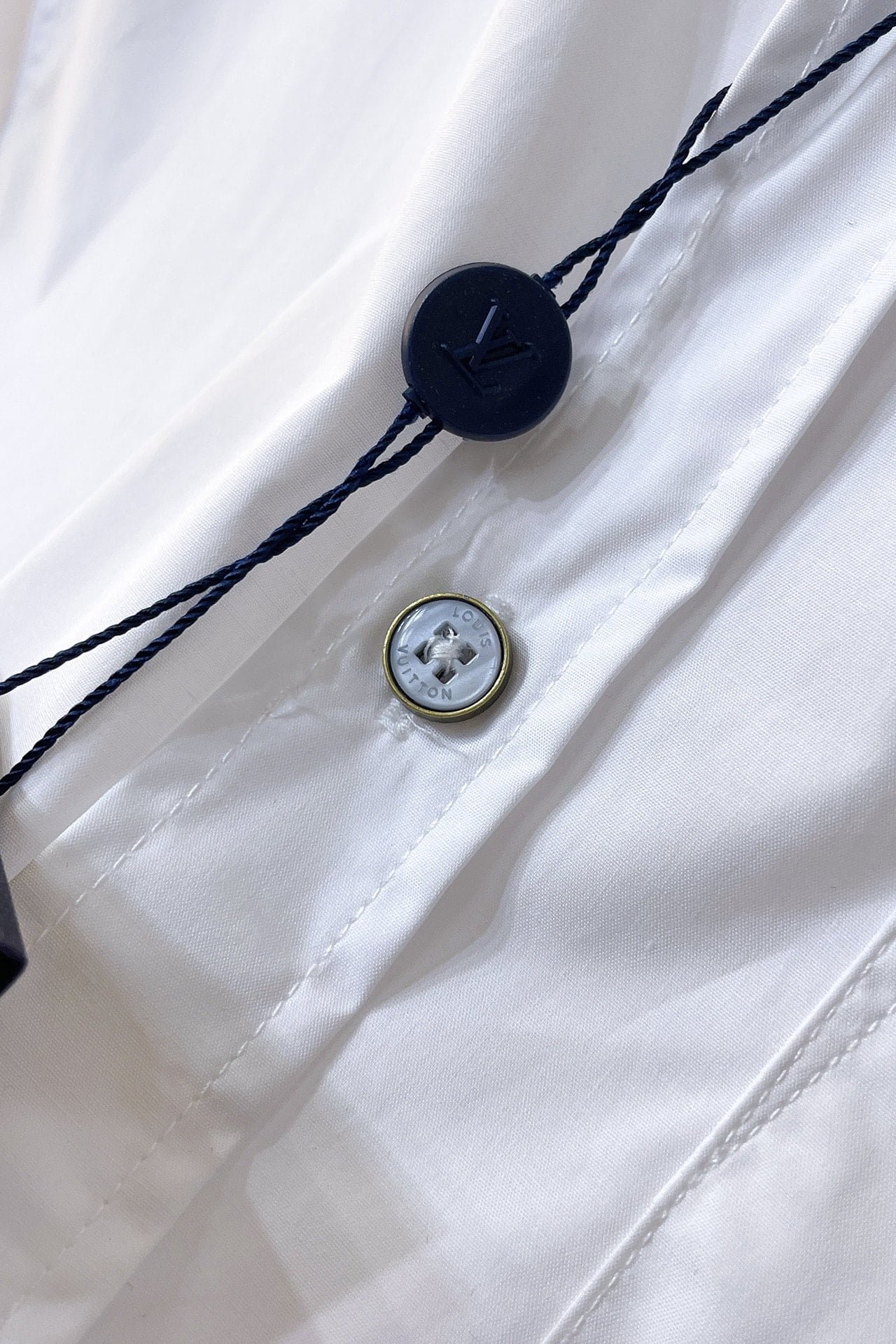 LV Embroidered Long-Sleeved Cotton Shirt