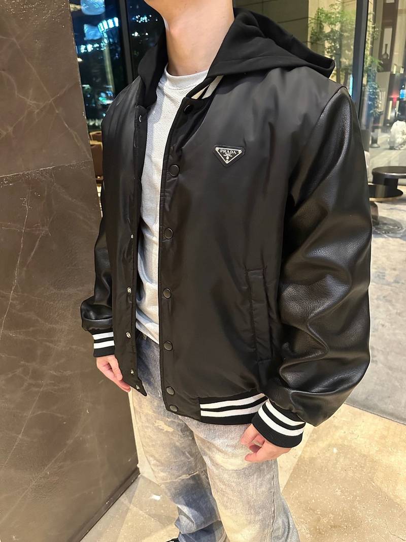 Oversized Re-Nylon bomber jacket
