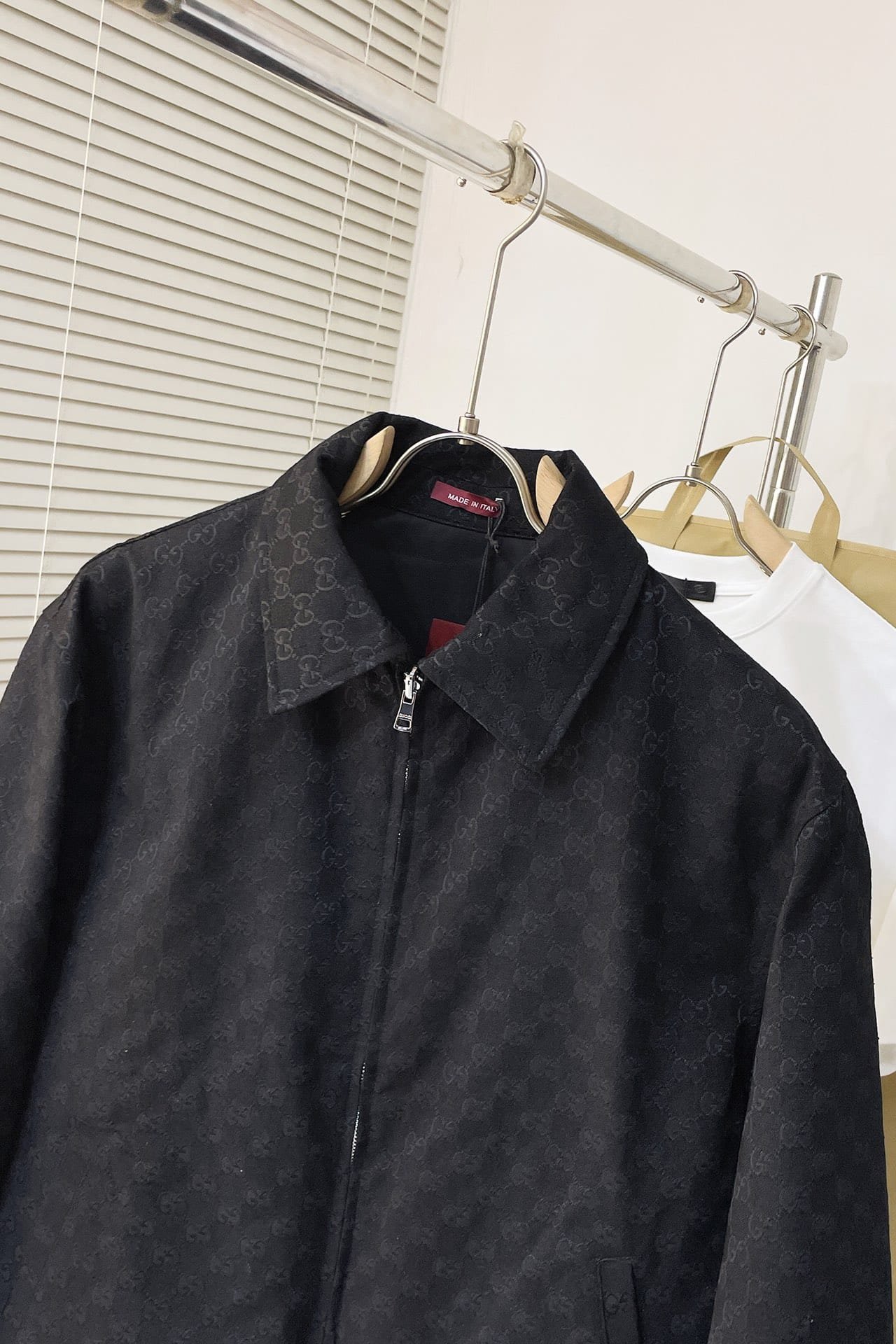 Reversible GG jacket