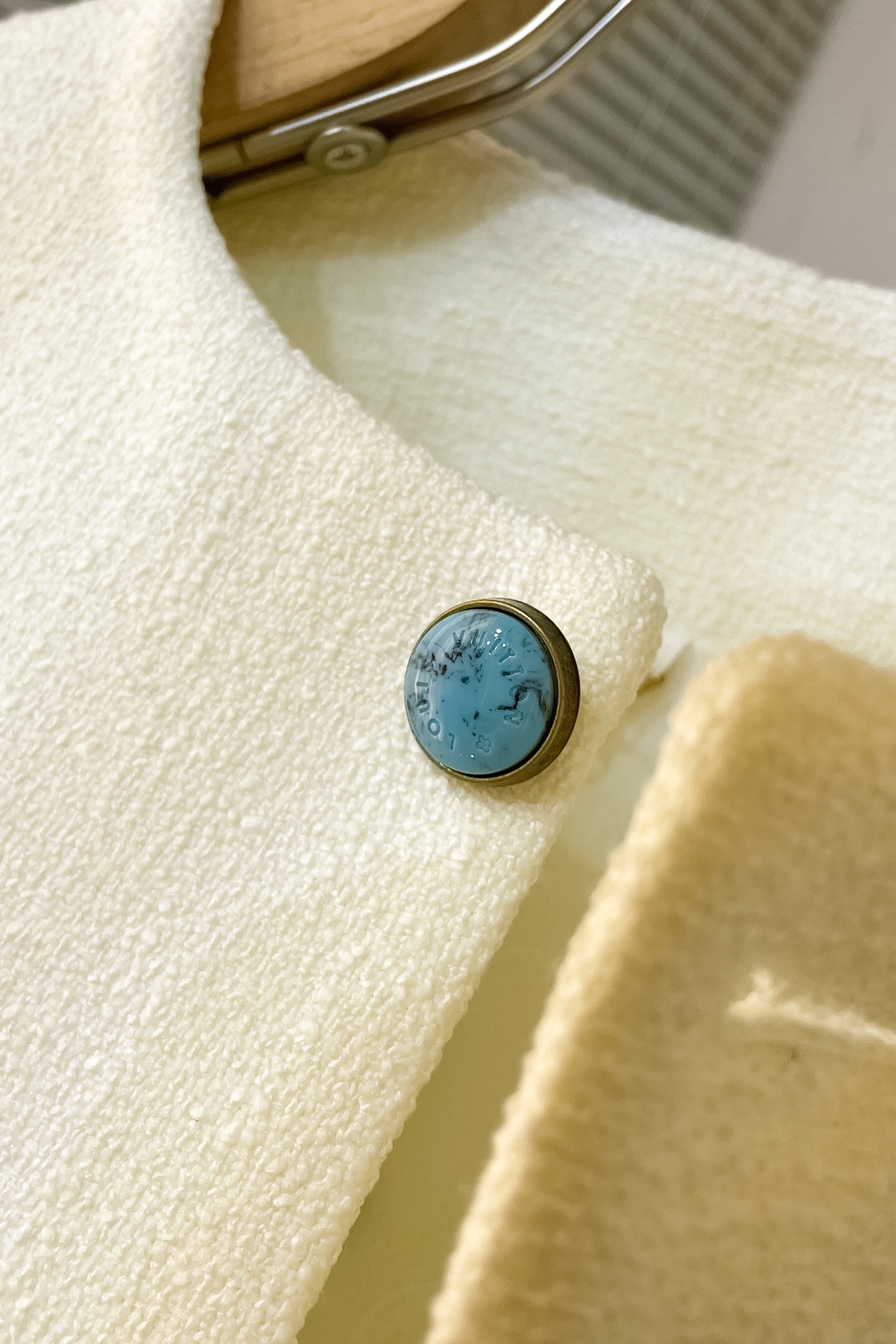 Chic Collarless Baby Llama And Wool-Blend Jacket