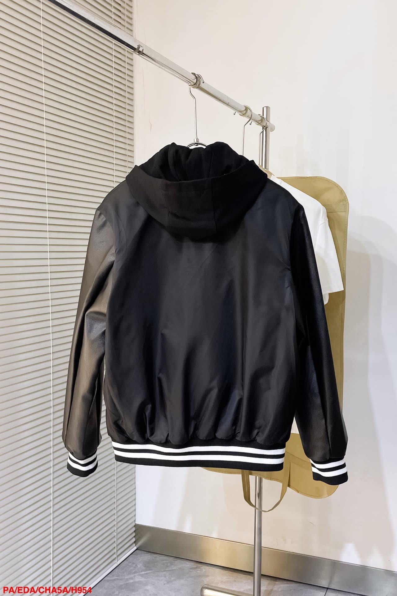 Oversized Re-Nylon bomber jacket