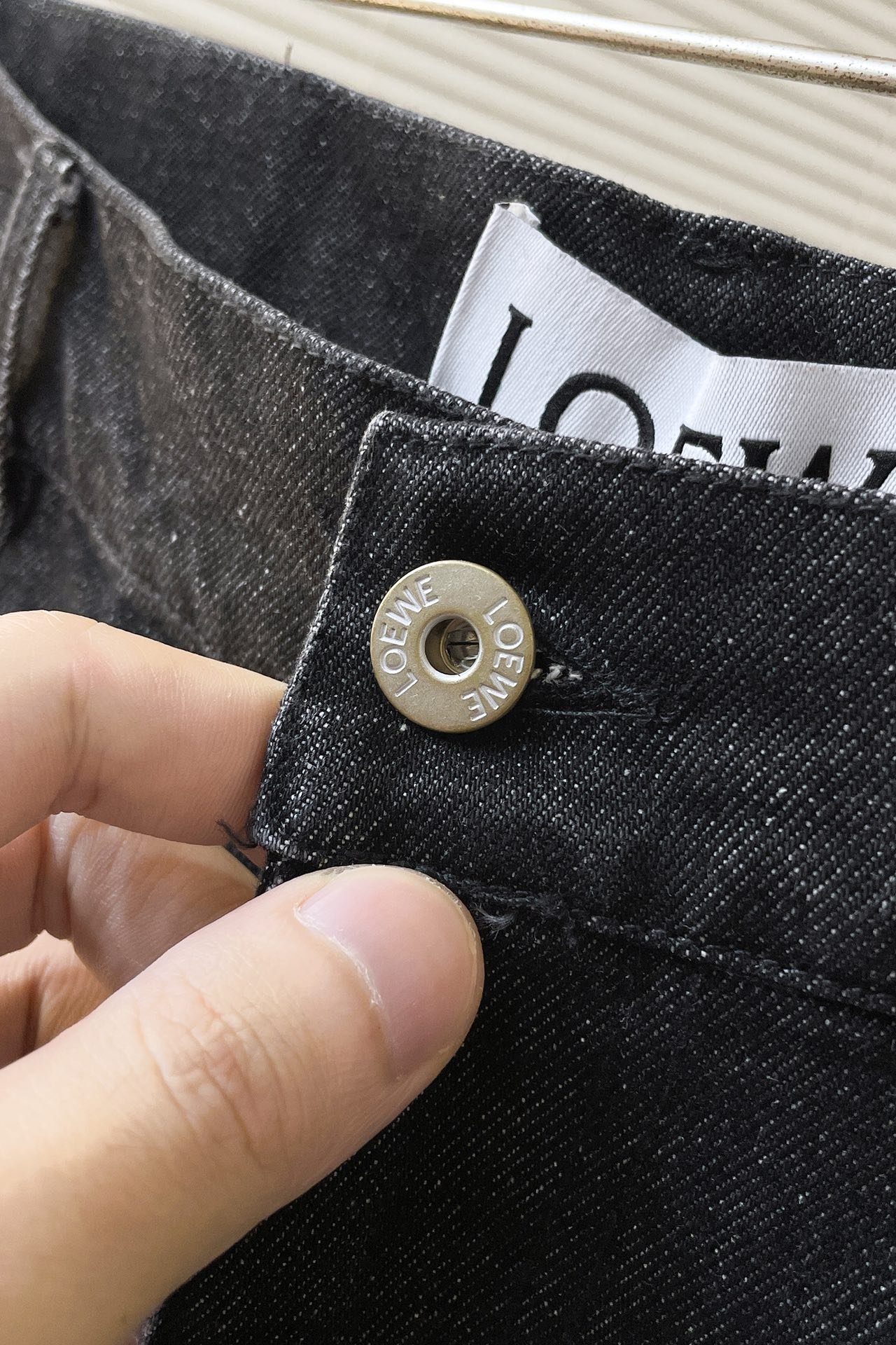 Loewe Anagram jacket in denim+Anagram baggy jeans in denim