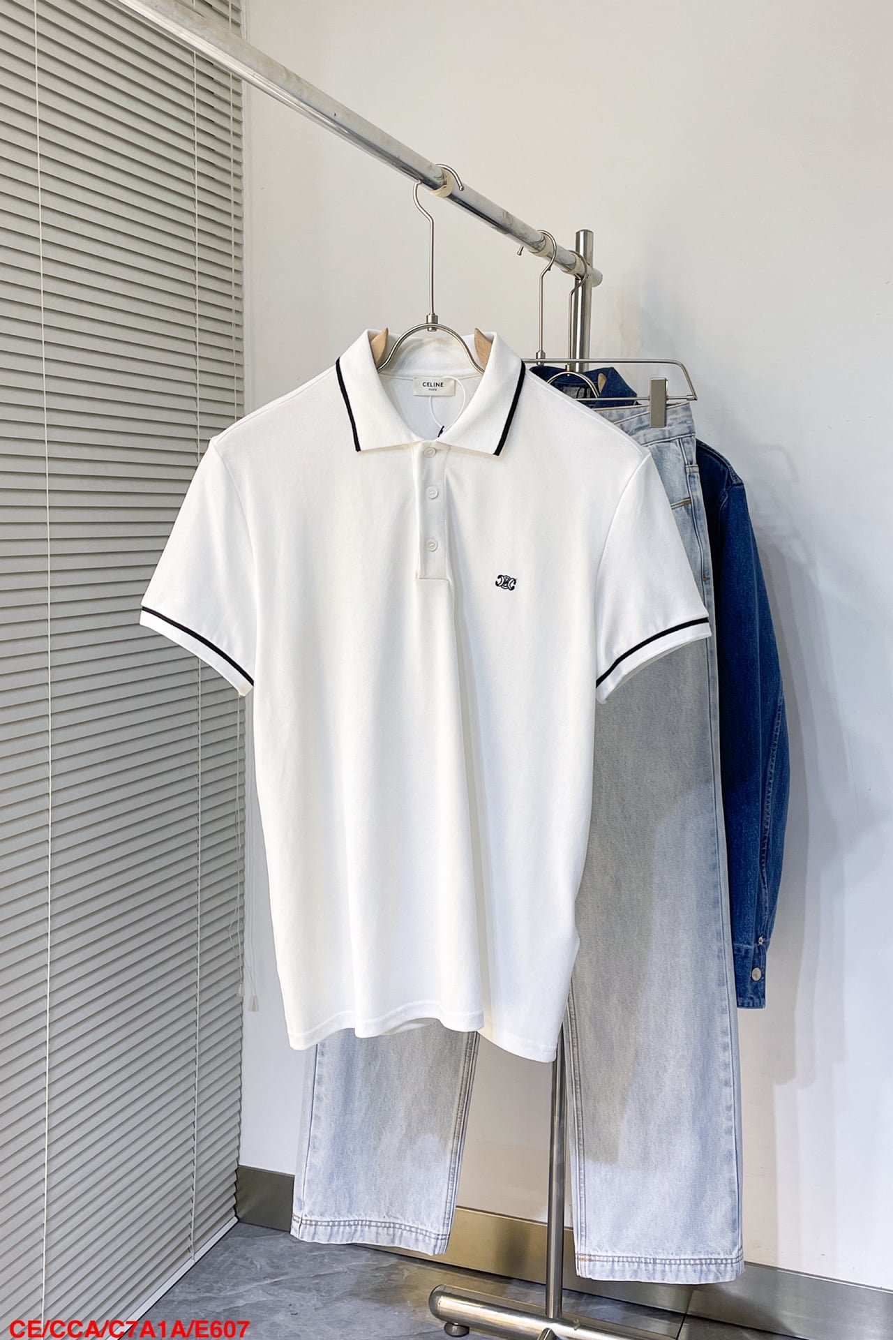 Celine classic polo shirt in cotton pique