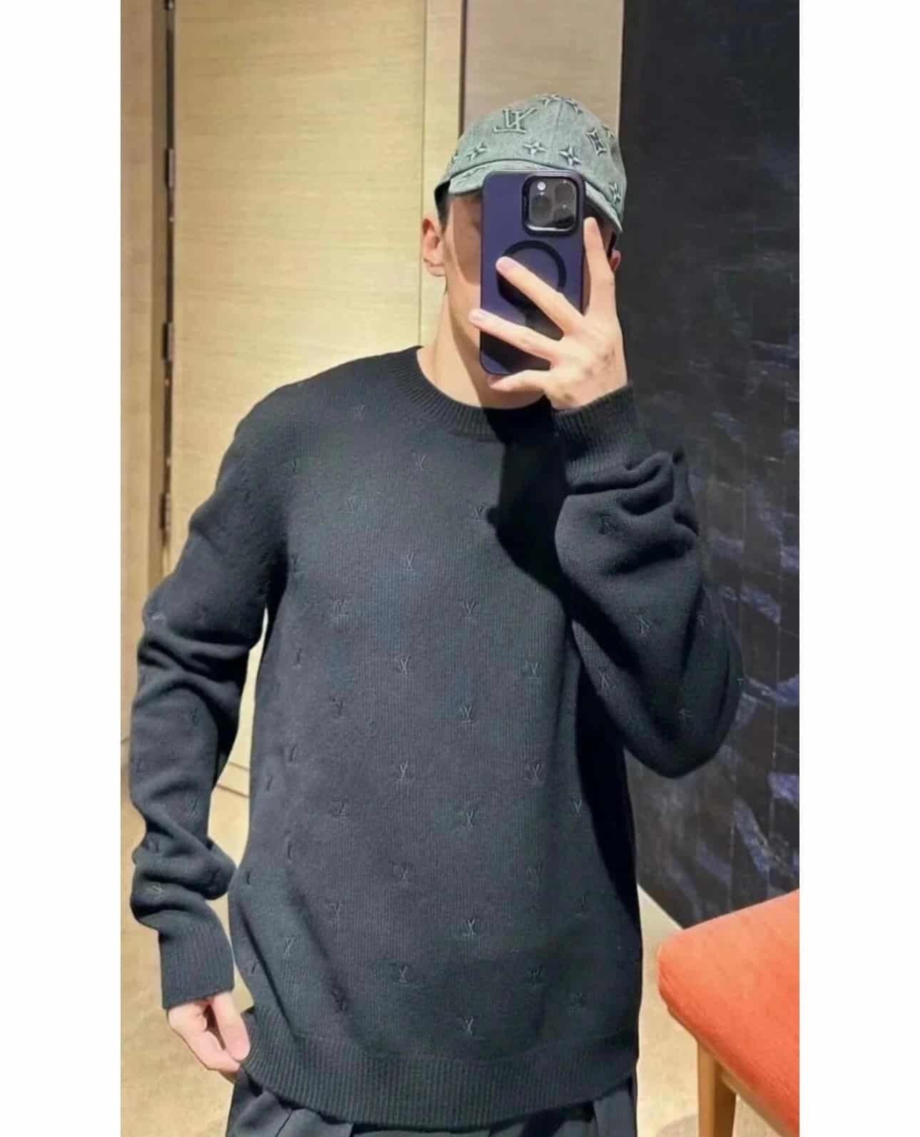 LV Embroidered Signature Merino Crewneck