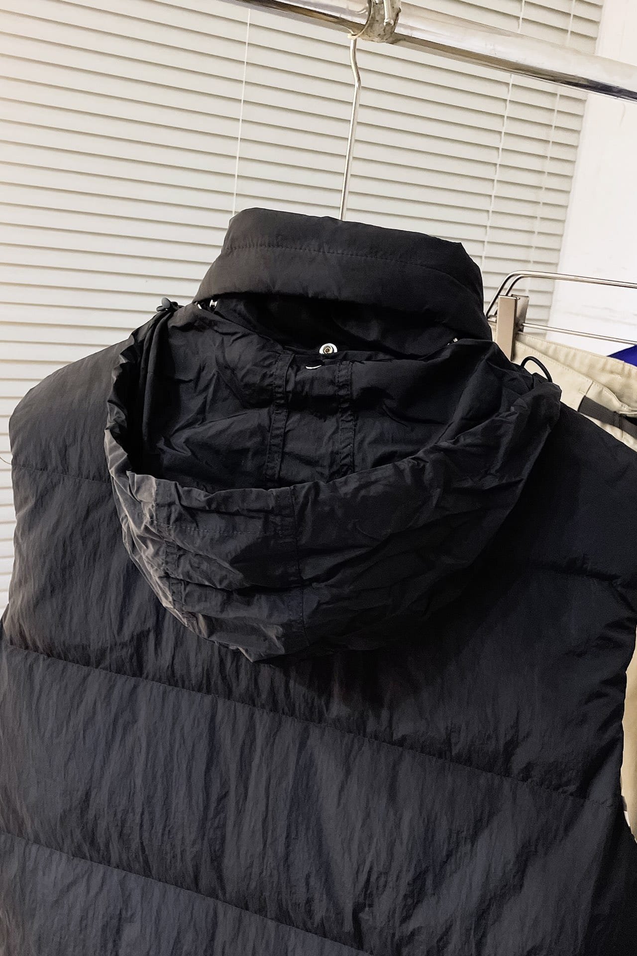 Reversible Check Nylon Padded Gilet