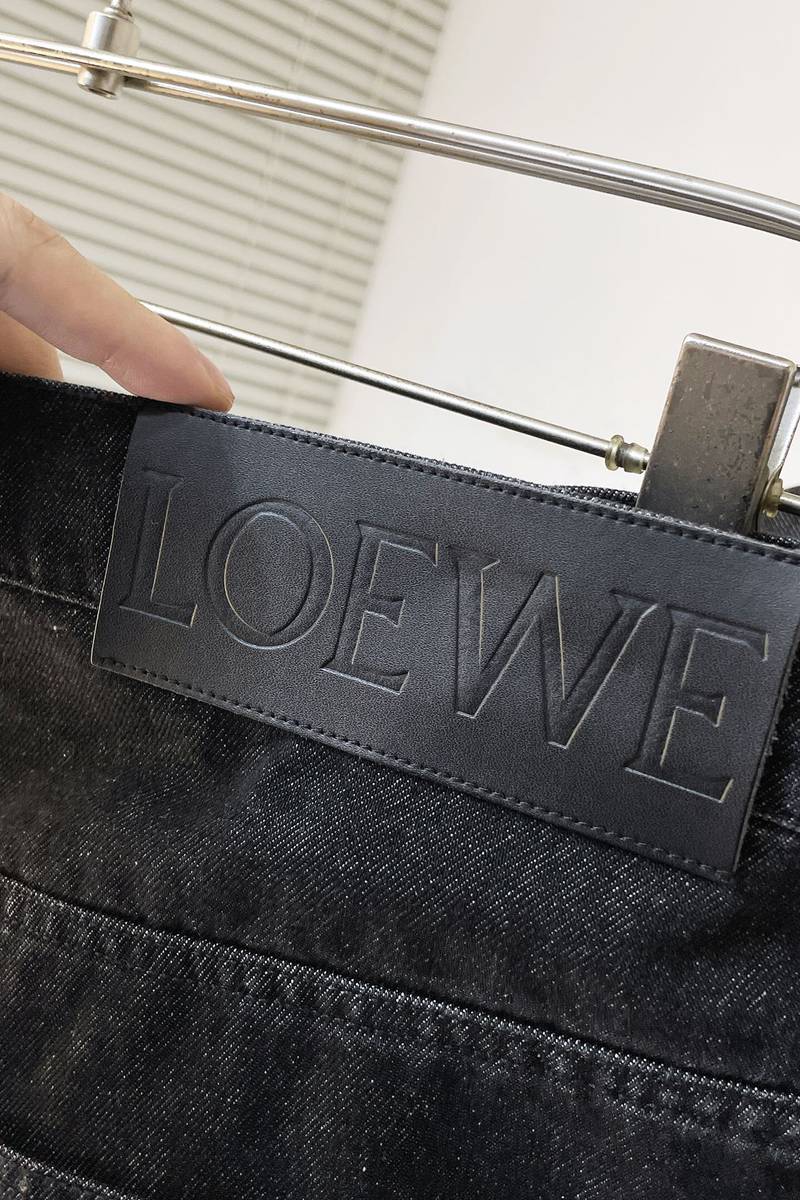 Loewe Anagram jacket in denim+Anagram baggy jeans in denim