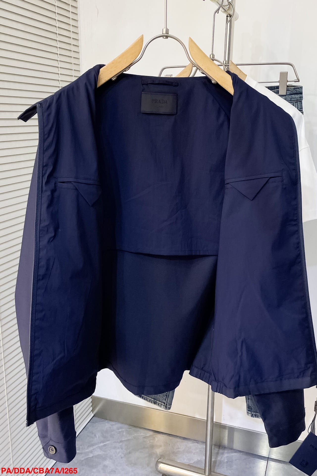Wool and silk blouson jacket