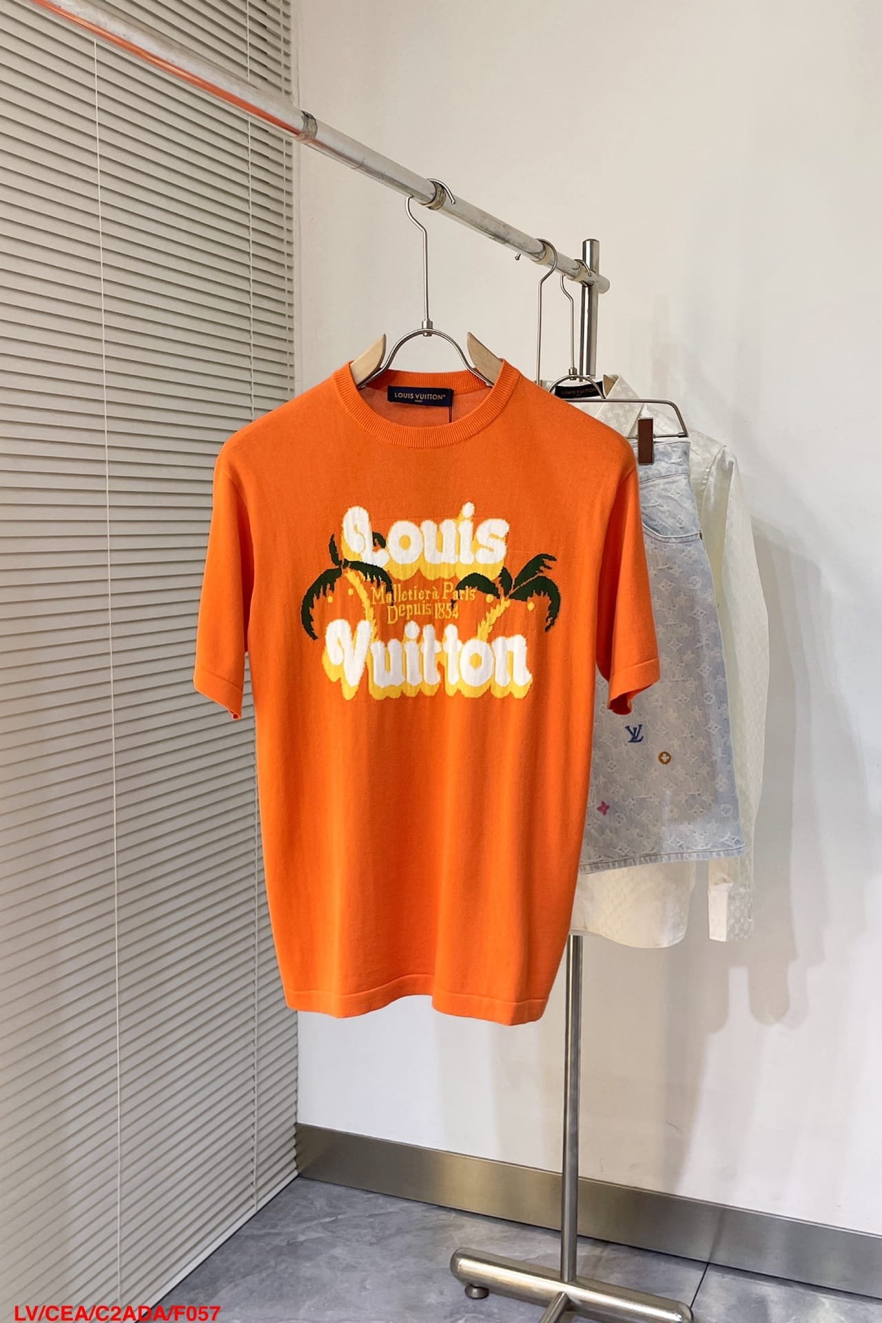 LV Short-Sleeved Cotton Crewneck