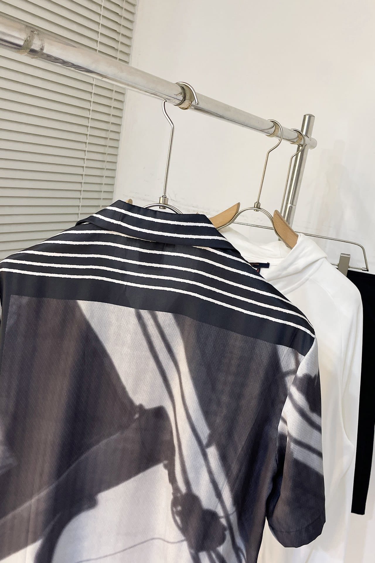 LV Printed Short-Sleeved Silk Shirt