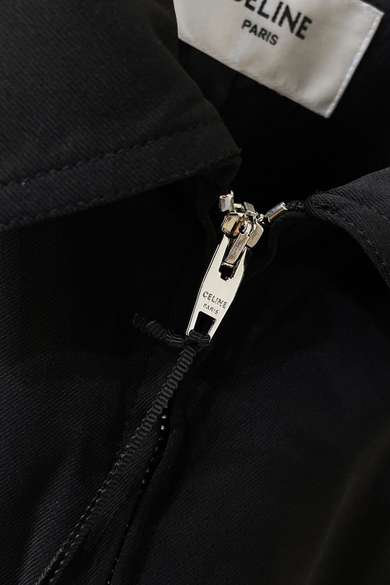 Celine triomphe blouson jacket in rayon twill