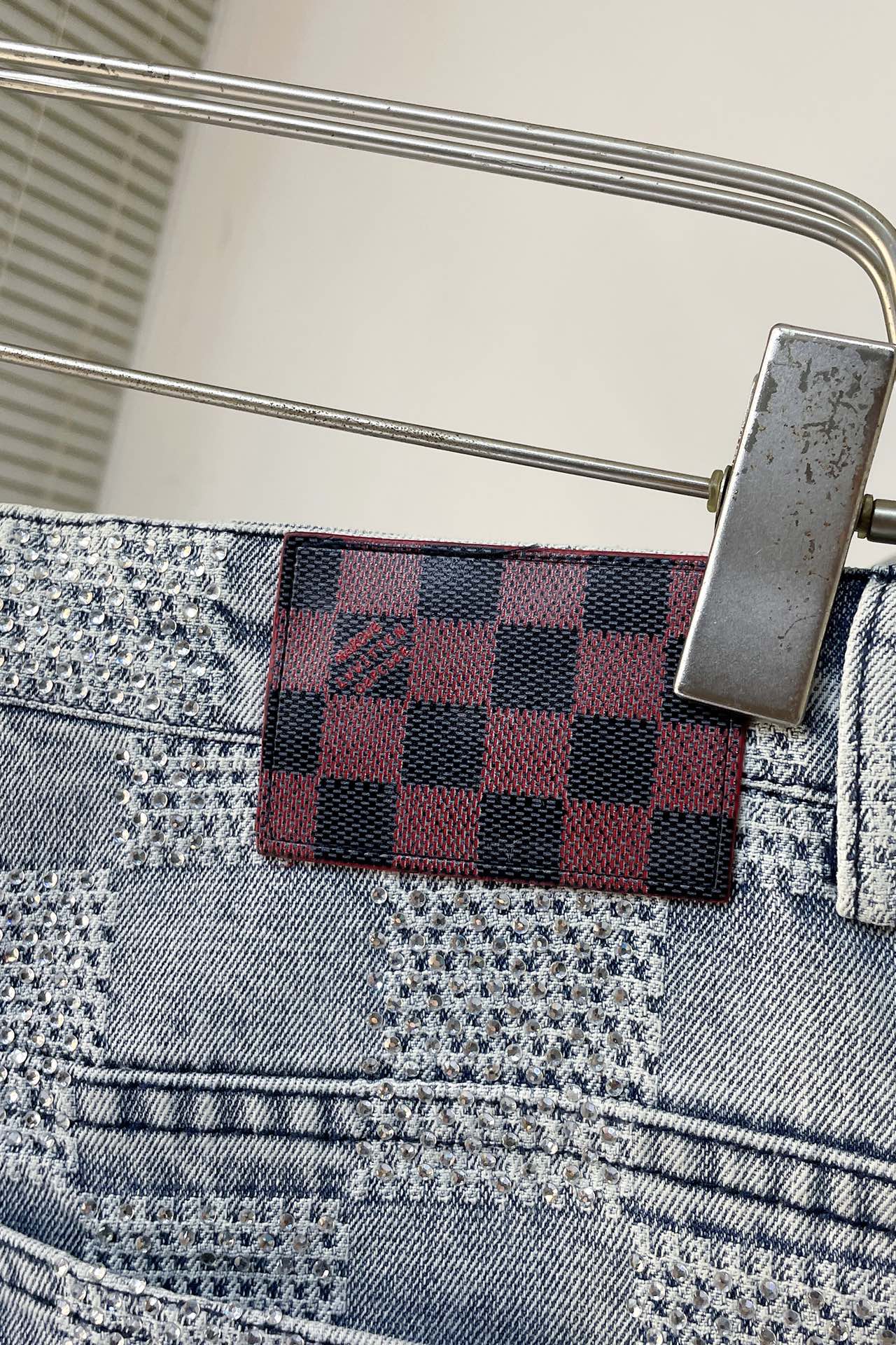 LV crystal denim jacket+pant
