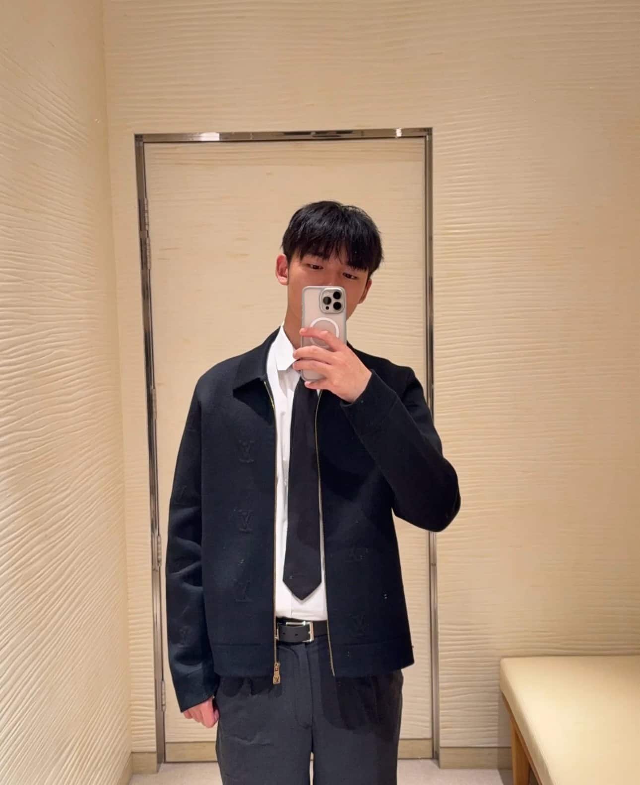 LV Blason Embossed Wool Blouson