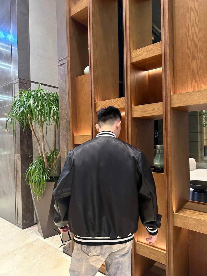 Oversized Re-Nylon bomber jacket