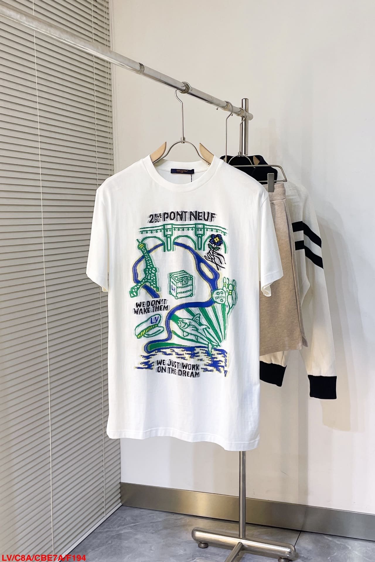 LV Intarsia Graphic Cotton T-Shirt