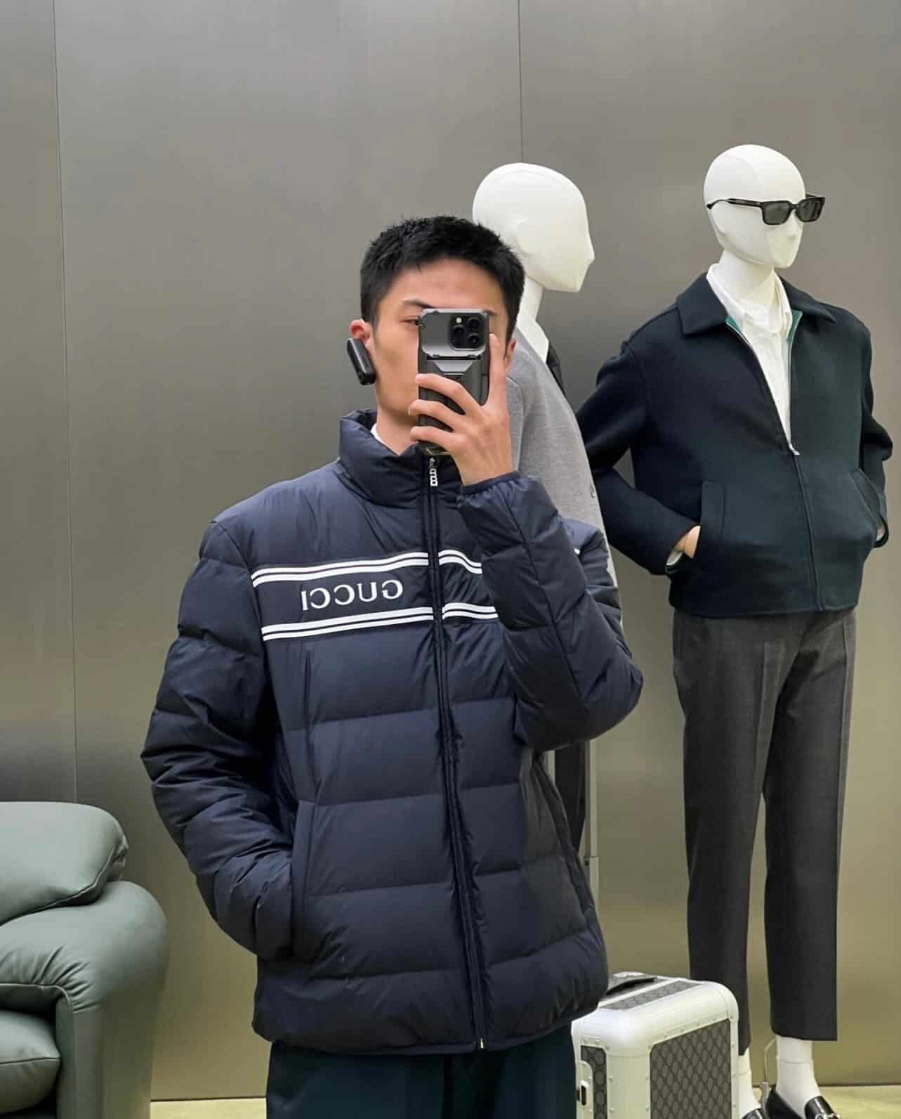 Nylon puffer jacket