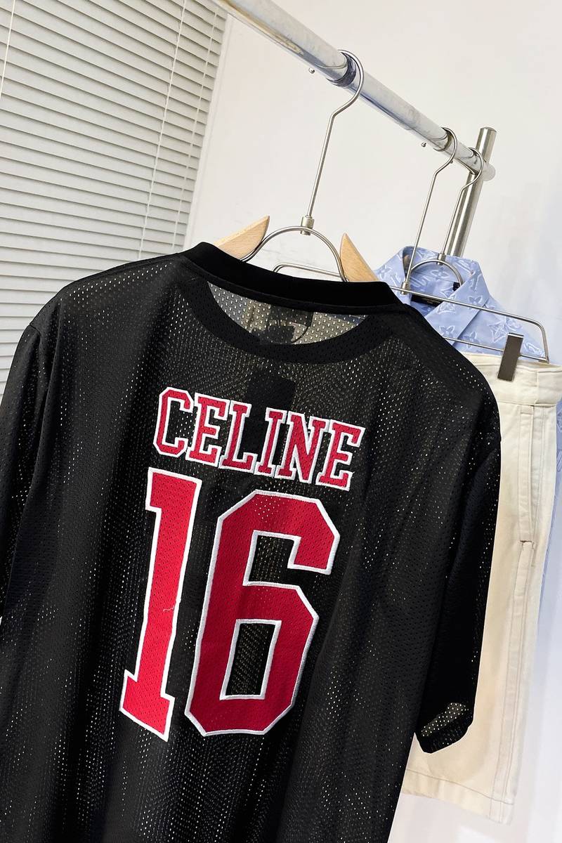 Oversized Celine 16 T-shirt in jerse mesh