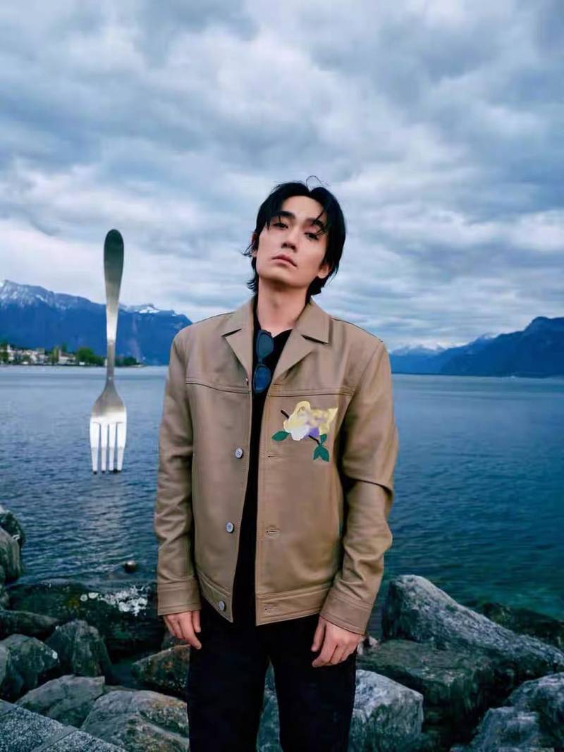 LV Embroidered Leather Blouson