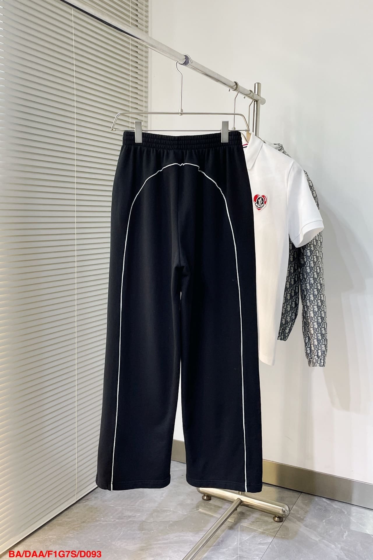 Balenciaga Soccer Baggy Sweatpants in black and white medium fleece