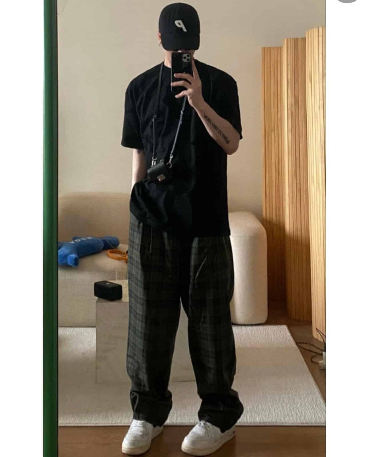 Monogram Short-Sleeved Cotton Crewneck