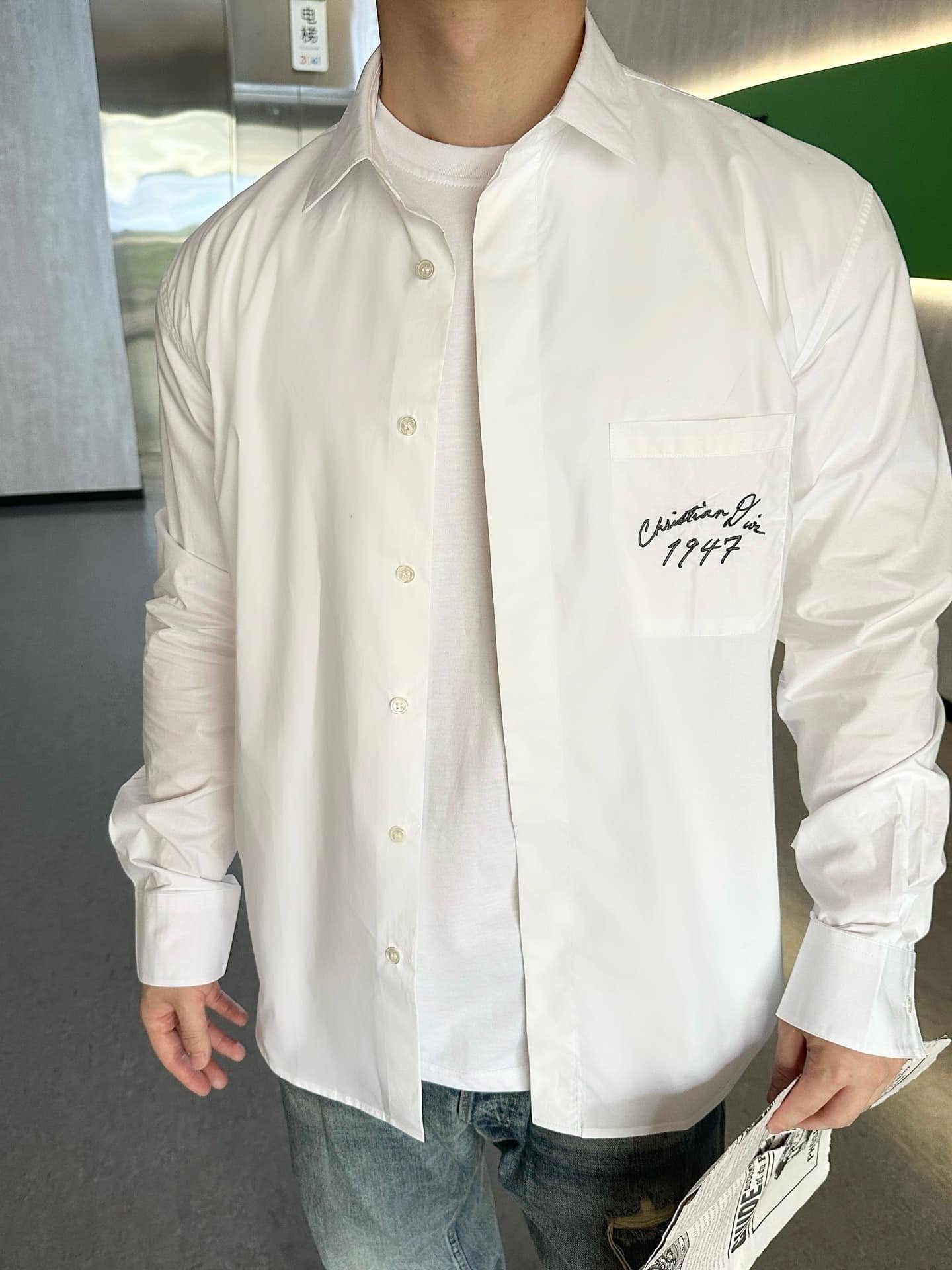 Handwritten Christian Dior 1947 Shirt