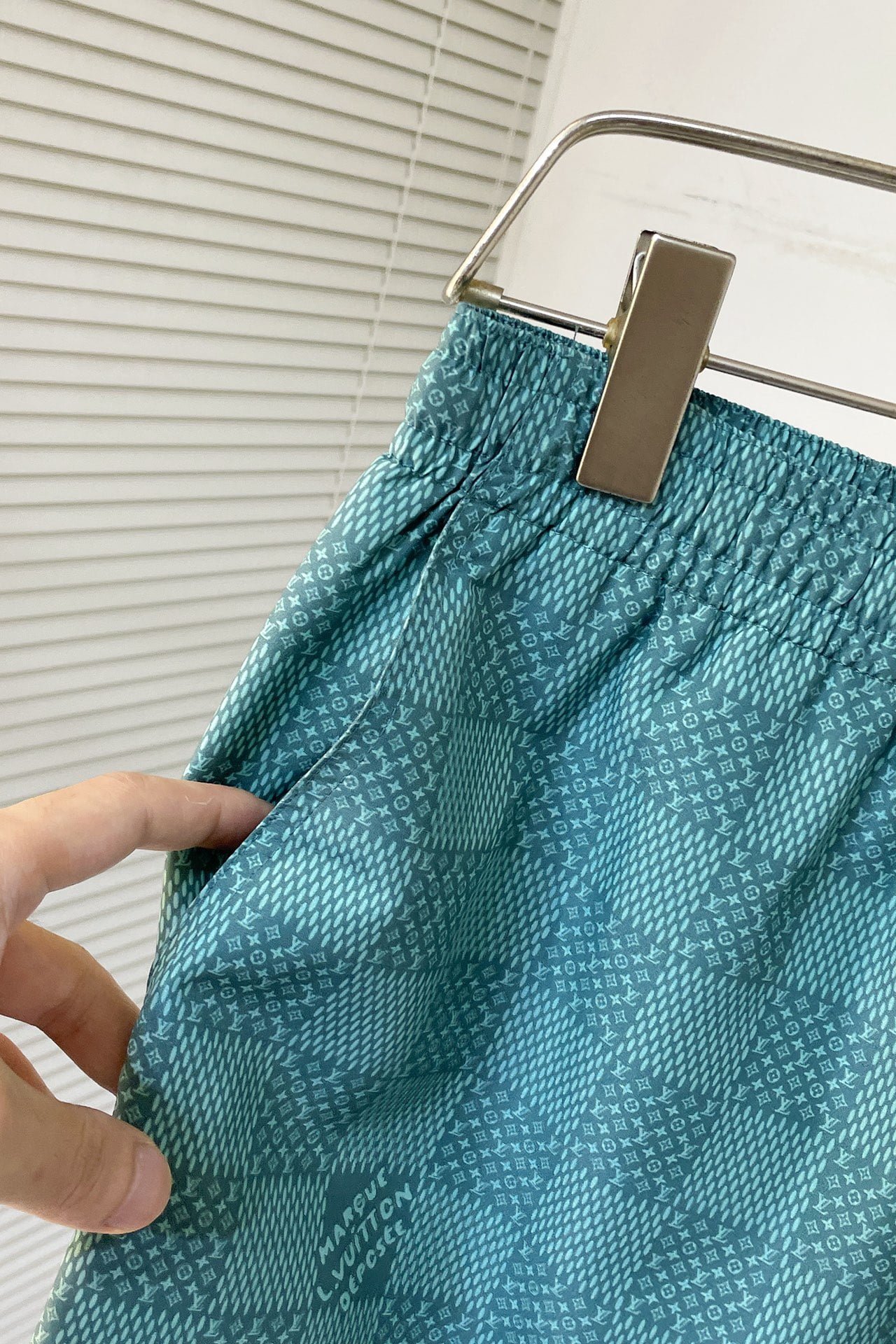 LV Printed Short-Sleeved Cotton Shirt+Printed Nylon Swimshorts