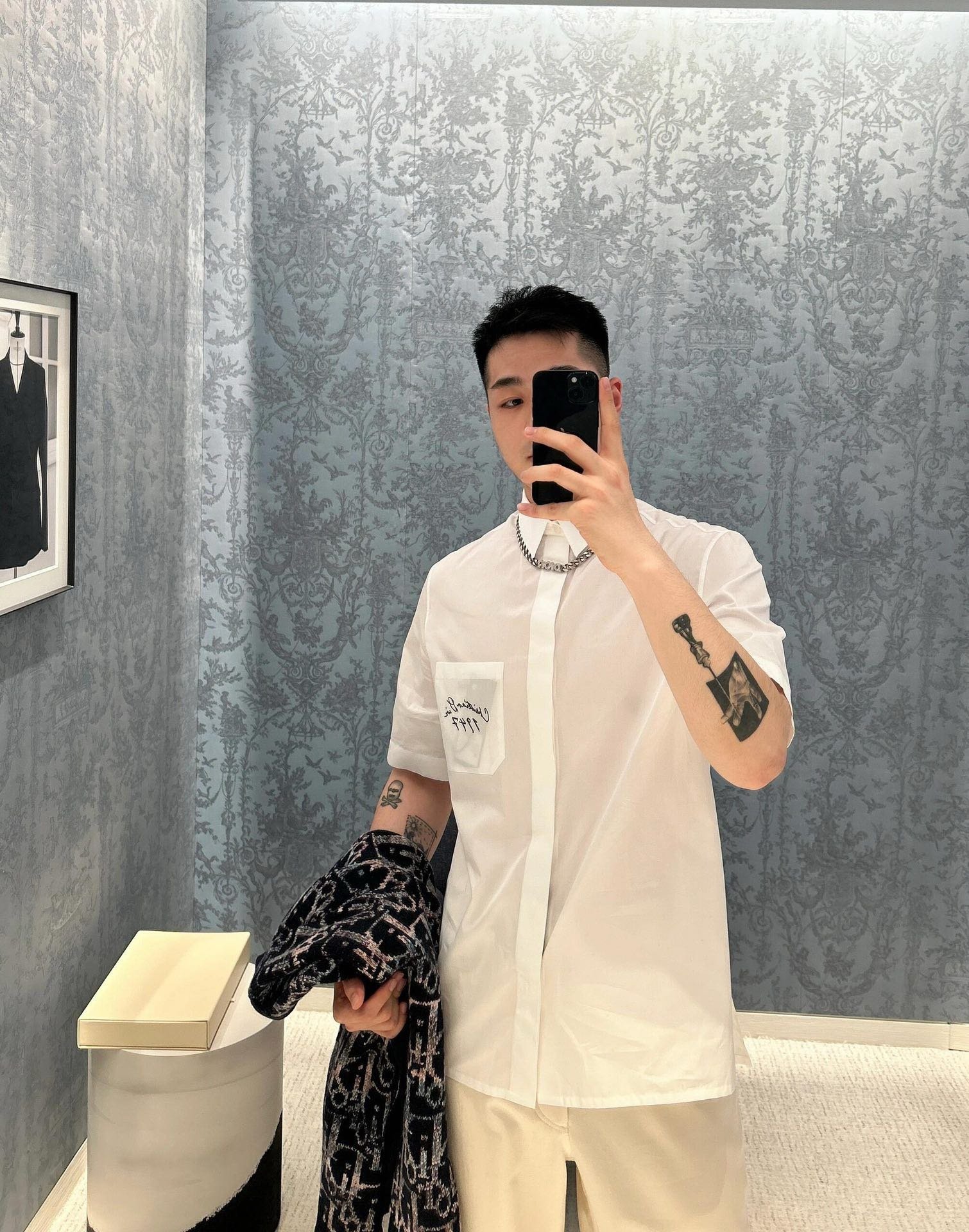 Handwritten Christian Dior 1947 Short-Sleeved Shirt