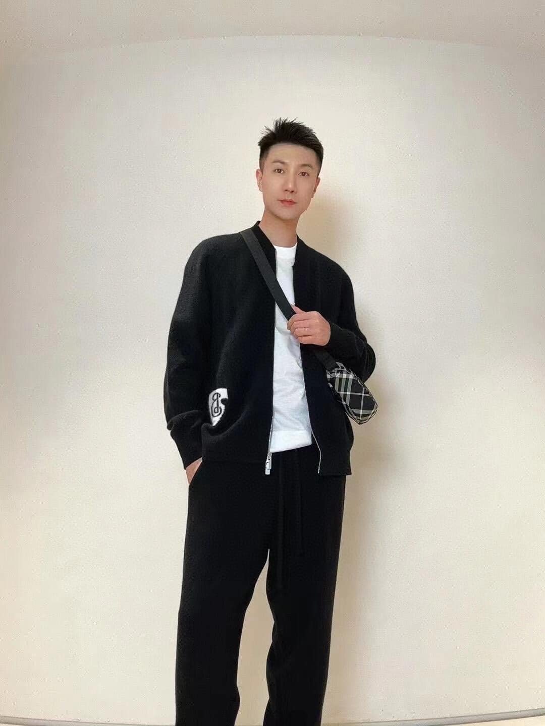 B Shield Wool Blend Bomber Jacket