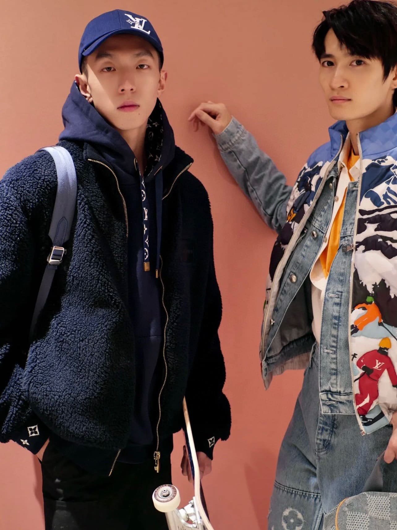 Leather Patch Fleece Blouson