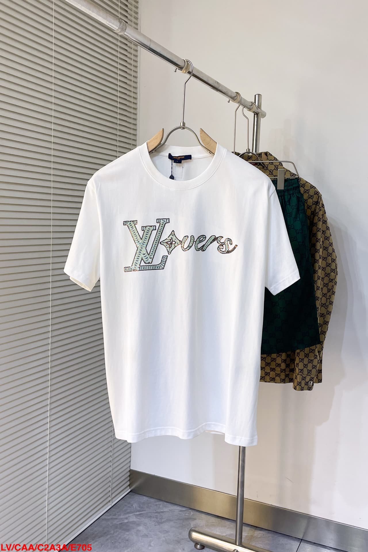 LV Embroidered Short-Sleeved T-Shirt