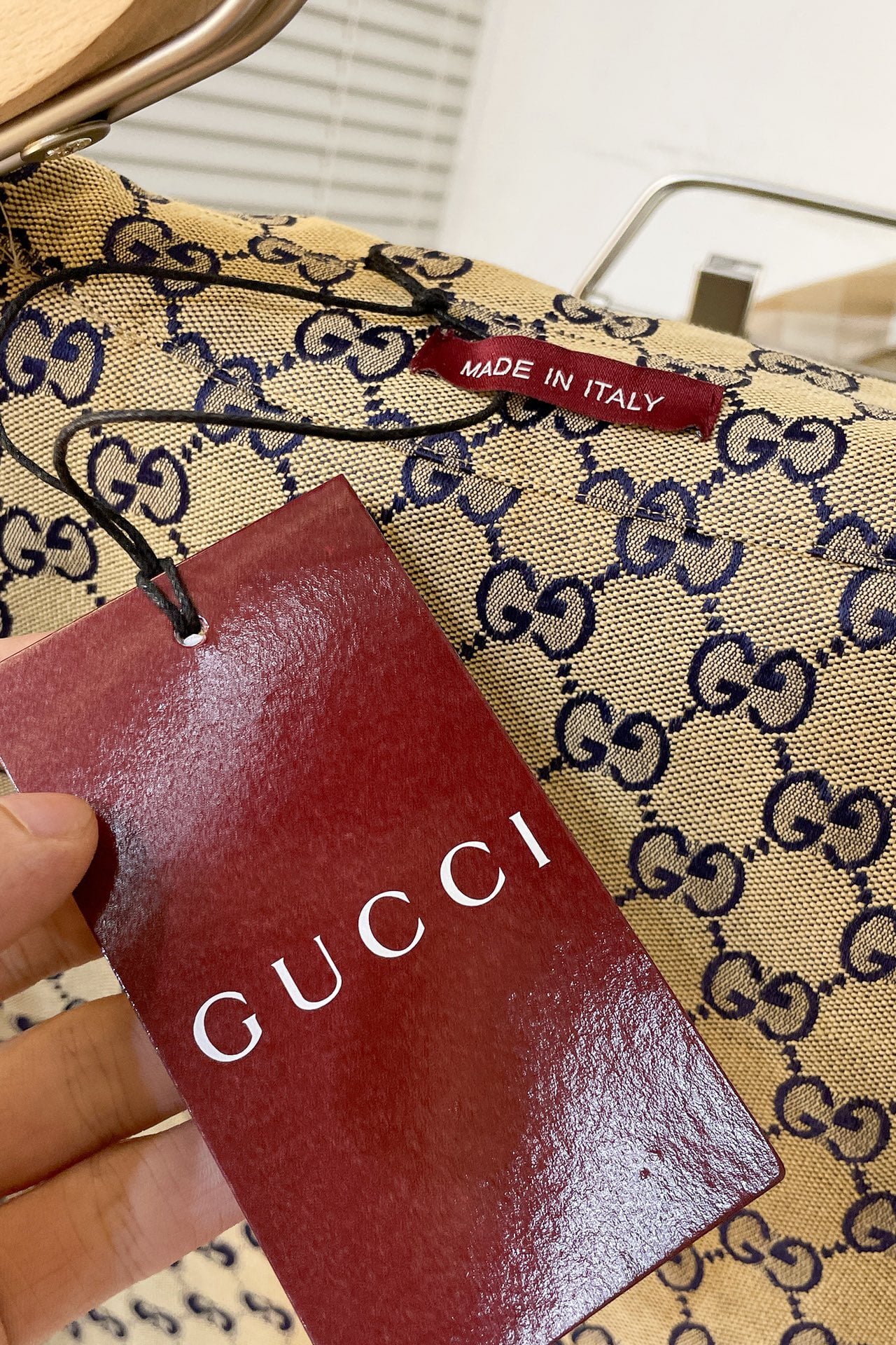 Gucci gg linen blend canvas jacket