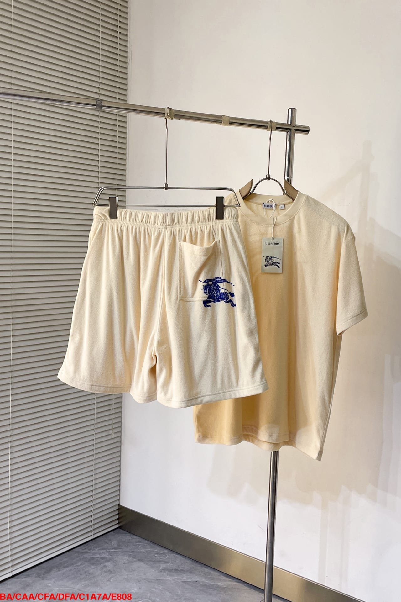 Burberry Cotton Towelling T-shirt+Cotton Towelling Shorts