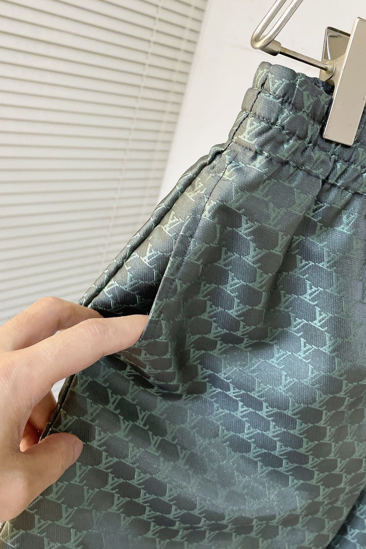 LV Drawstring Jacquard Silk-Blend Shorts