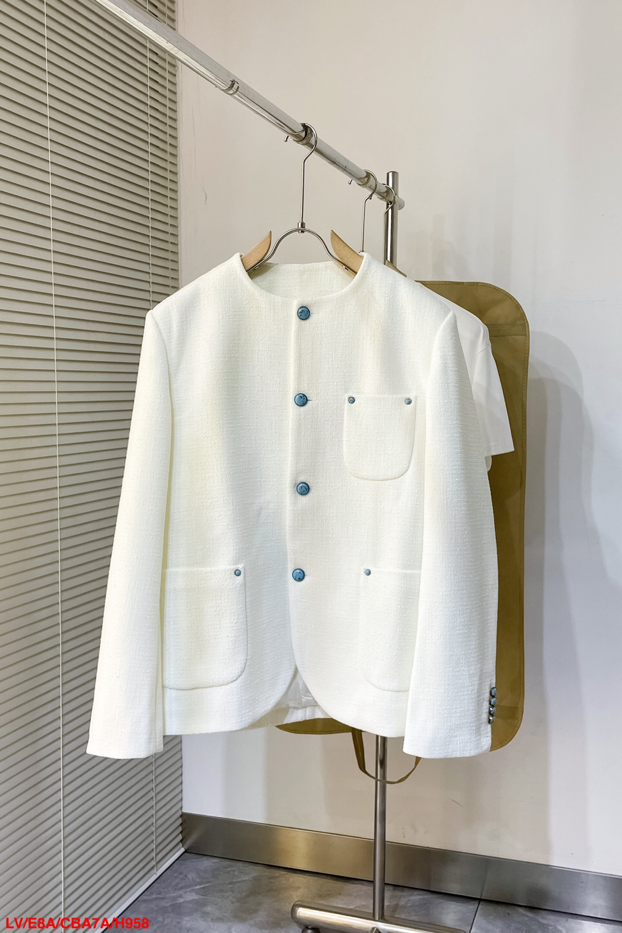 Chic Collarless Baby Llama And Wool-Blend Jacket
