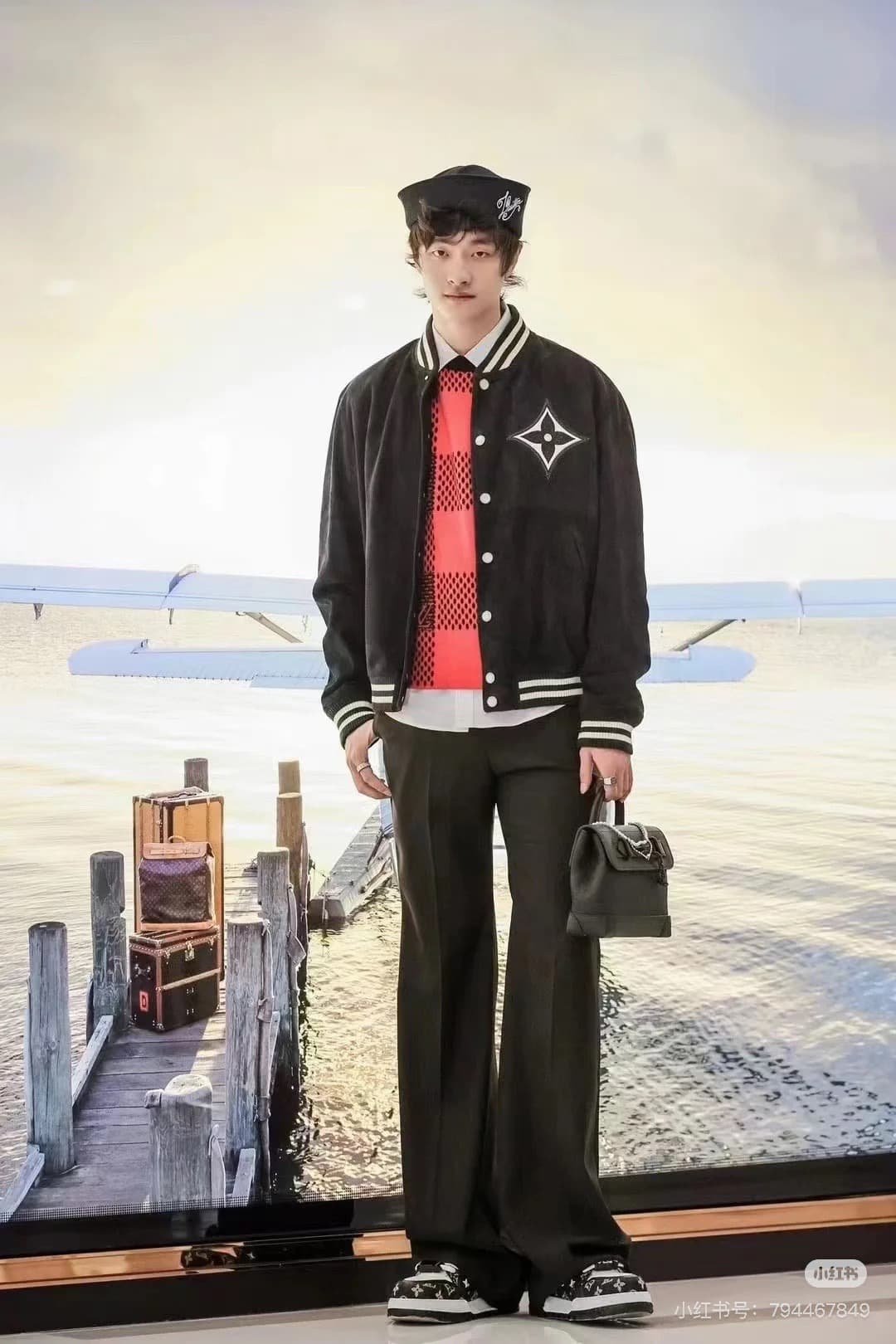 Embellished Lambskin Bomber Blouson