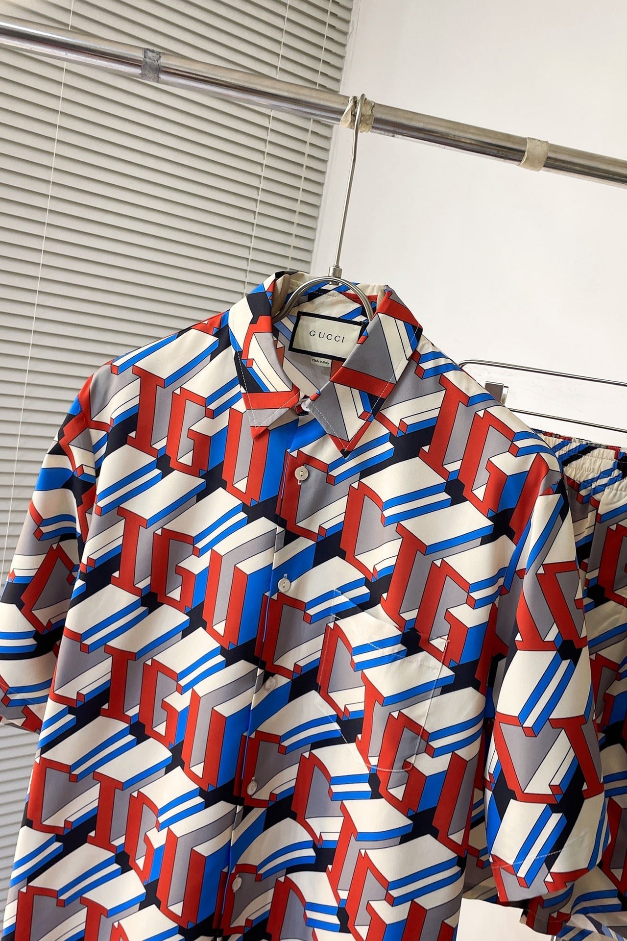 Gucci print shirt+shorts