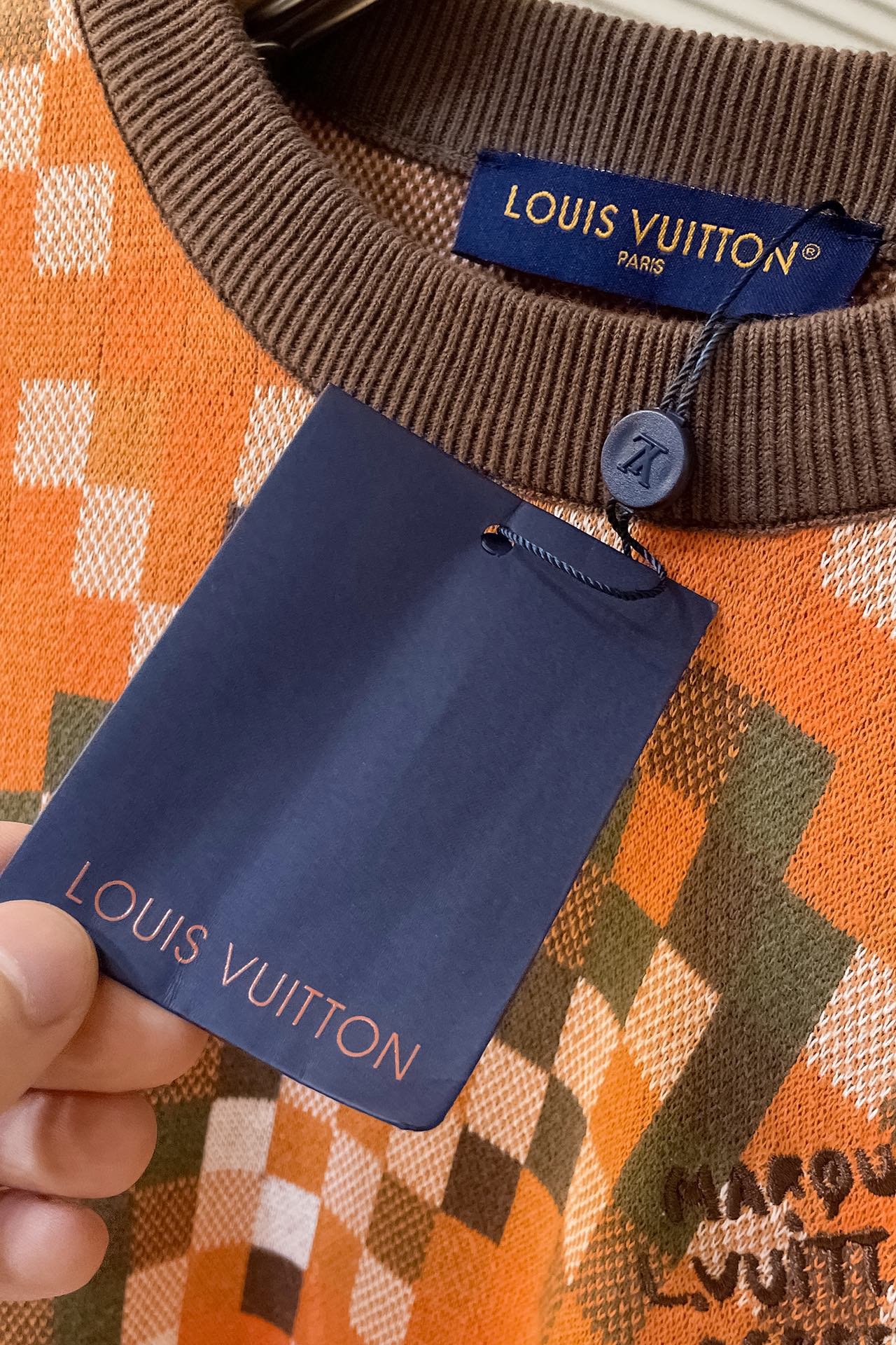 Jacquard Cotton Pullover