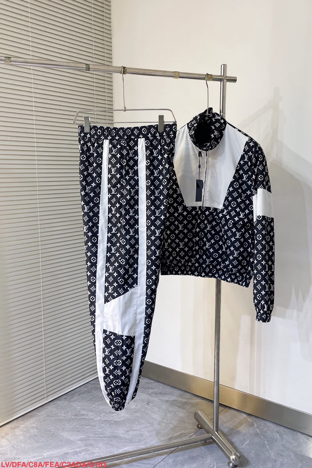 LV Monogram Printed Technical Track Top+Pants