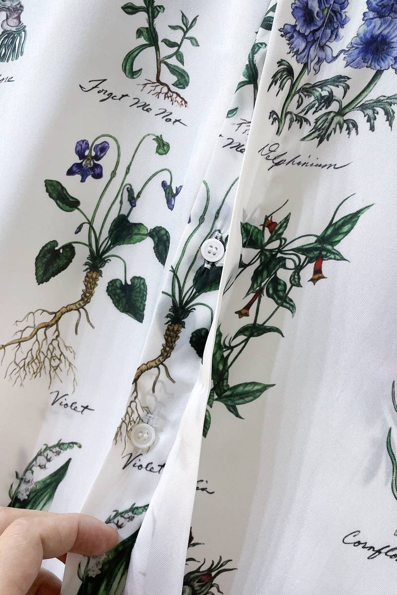 Dior Herbarium Illustration Short-Sleeved Shirt