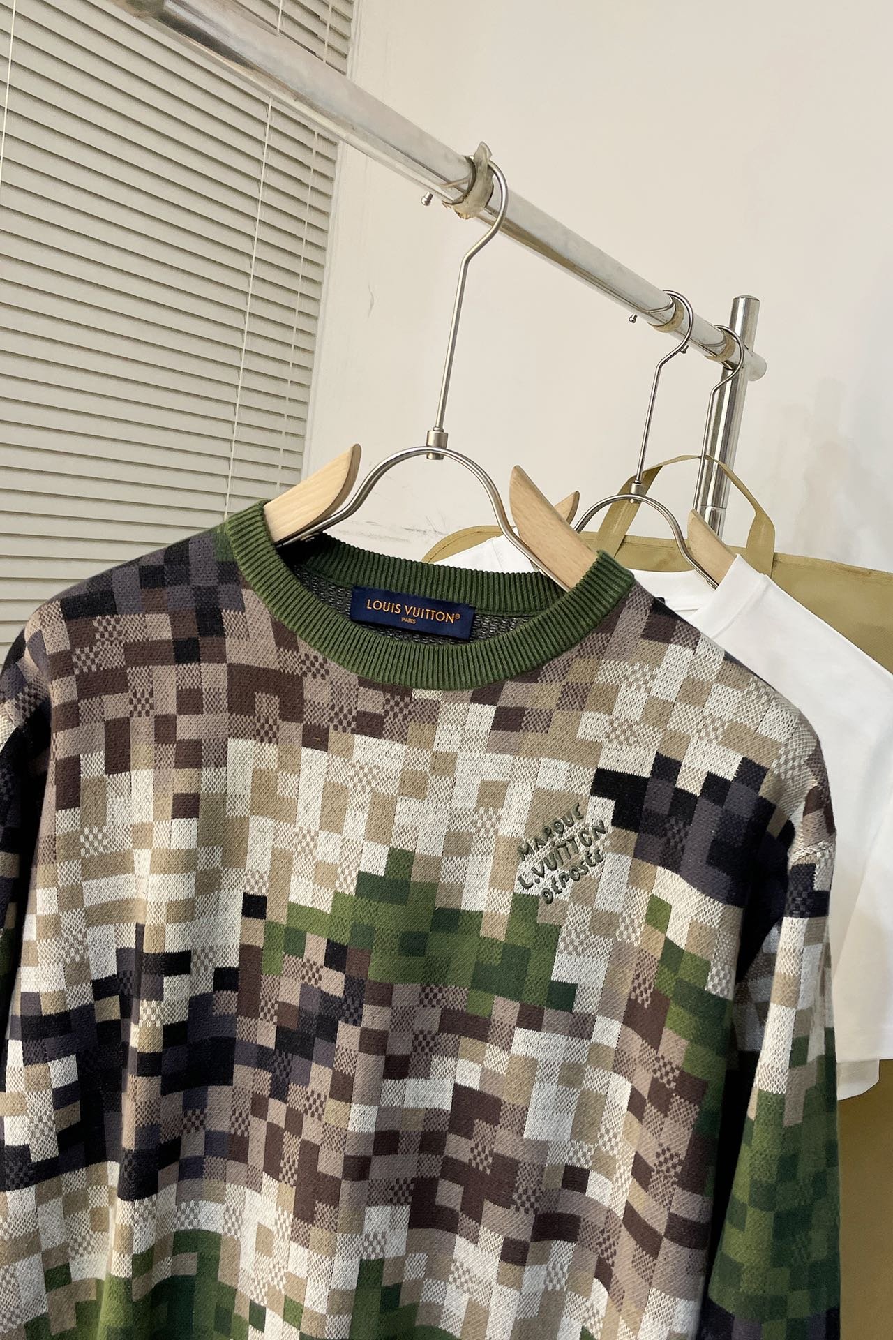 Damier Cotton Jacquard Pullover