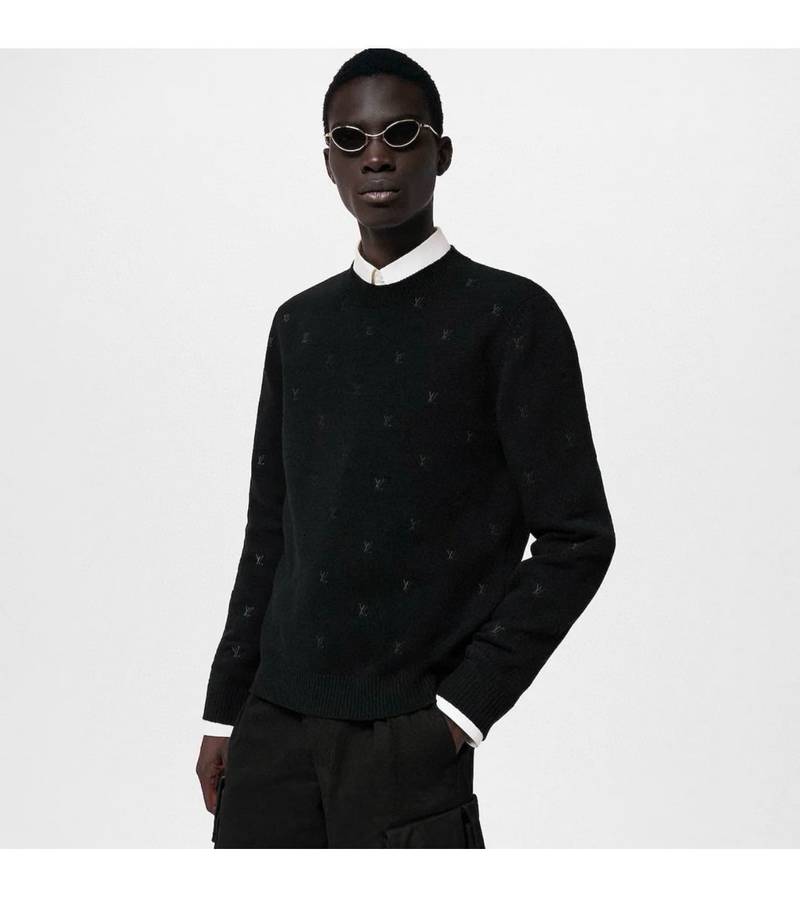 LV Embroidered Signature Merino Crewneck