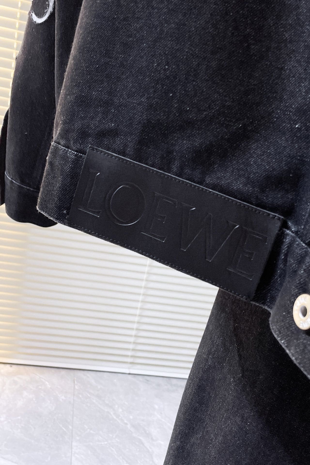 Loewe Anagram jacket in denim+Anagram baggy jeans in denim