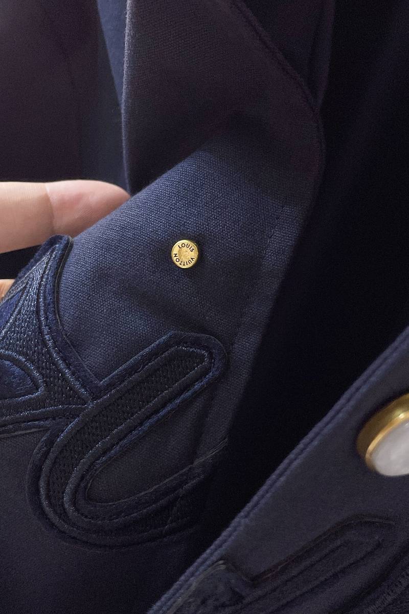 LV Embroidered Cotton Bomber
