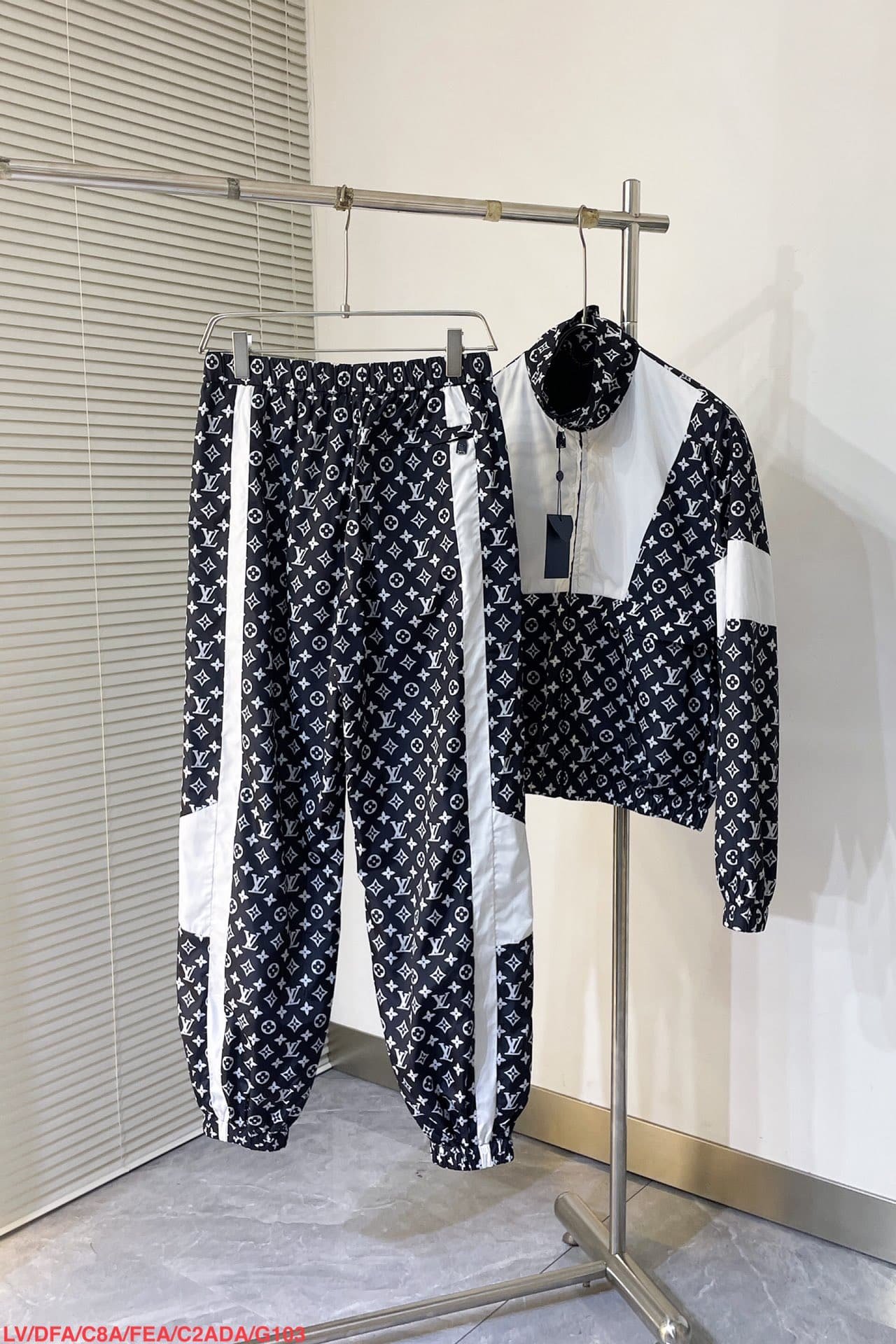 LV Monogram Printed Technical Track Top+Pants