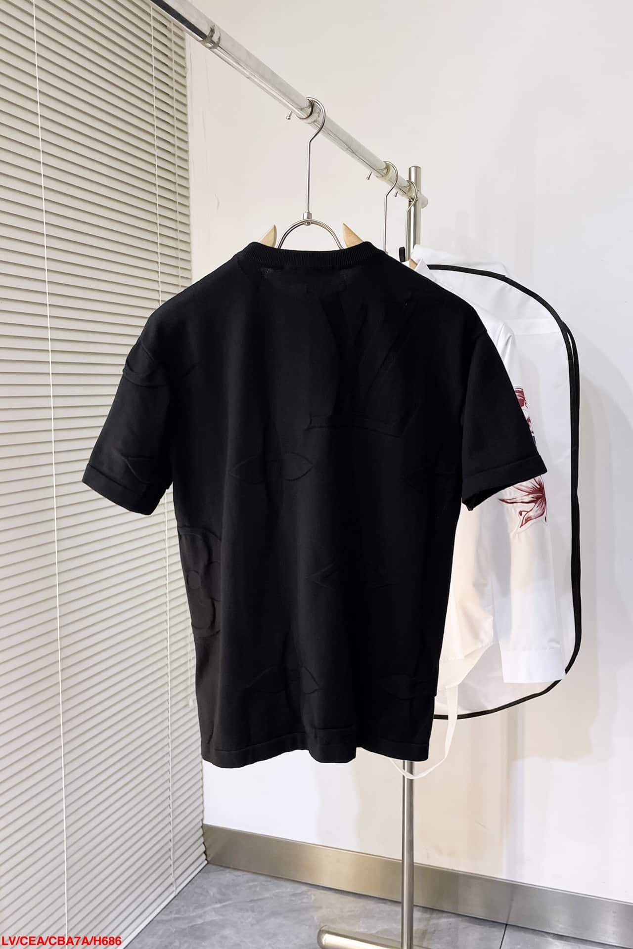 Monogram Short-Sleeved Cotton Crewneck