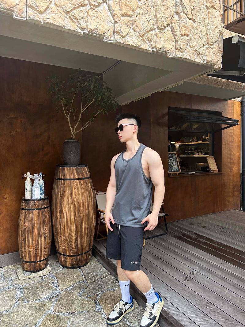 Celine swim shorts in nylon black