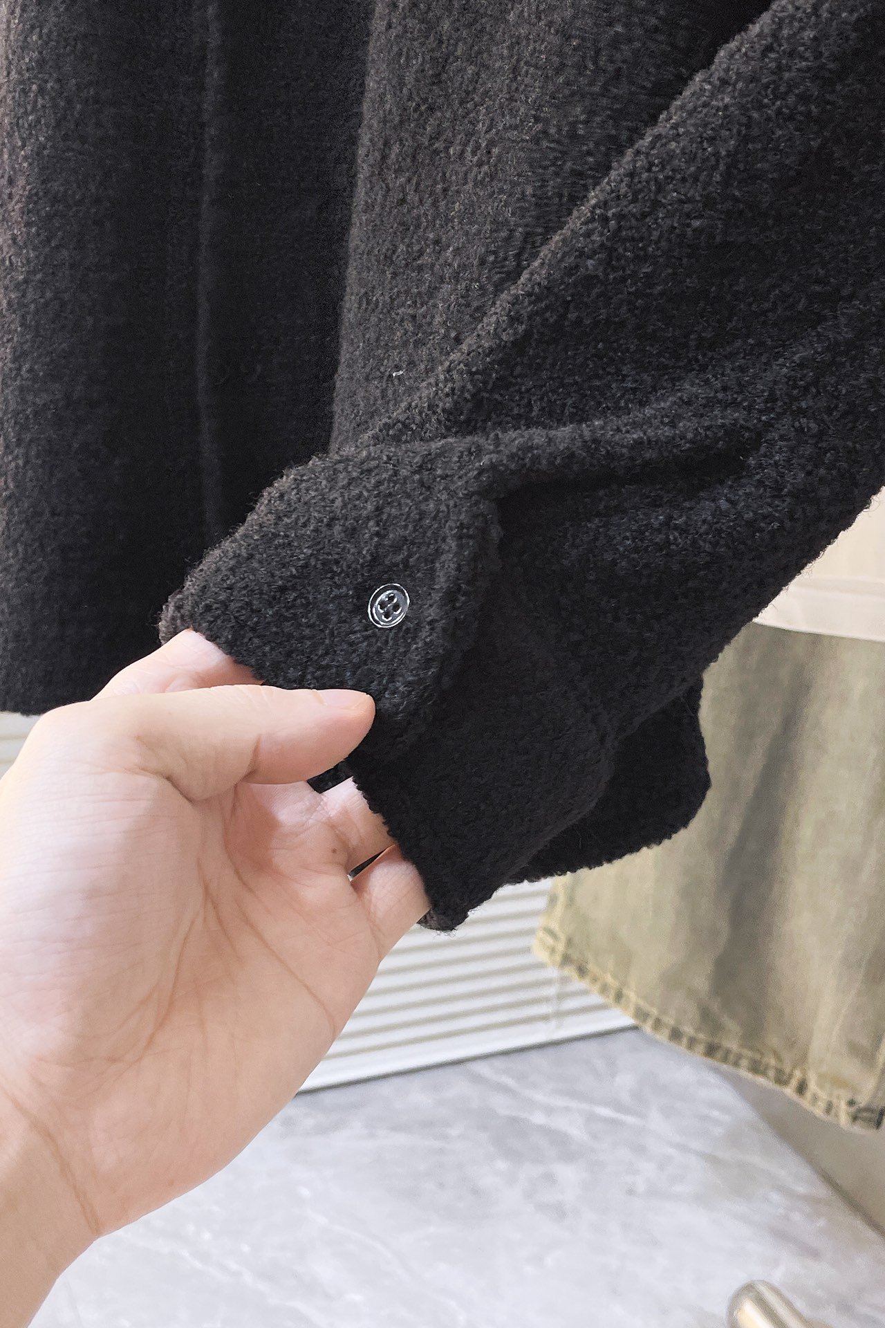 overshirt in cashmere and wool