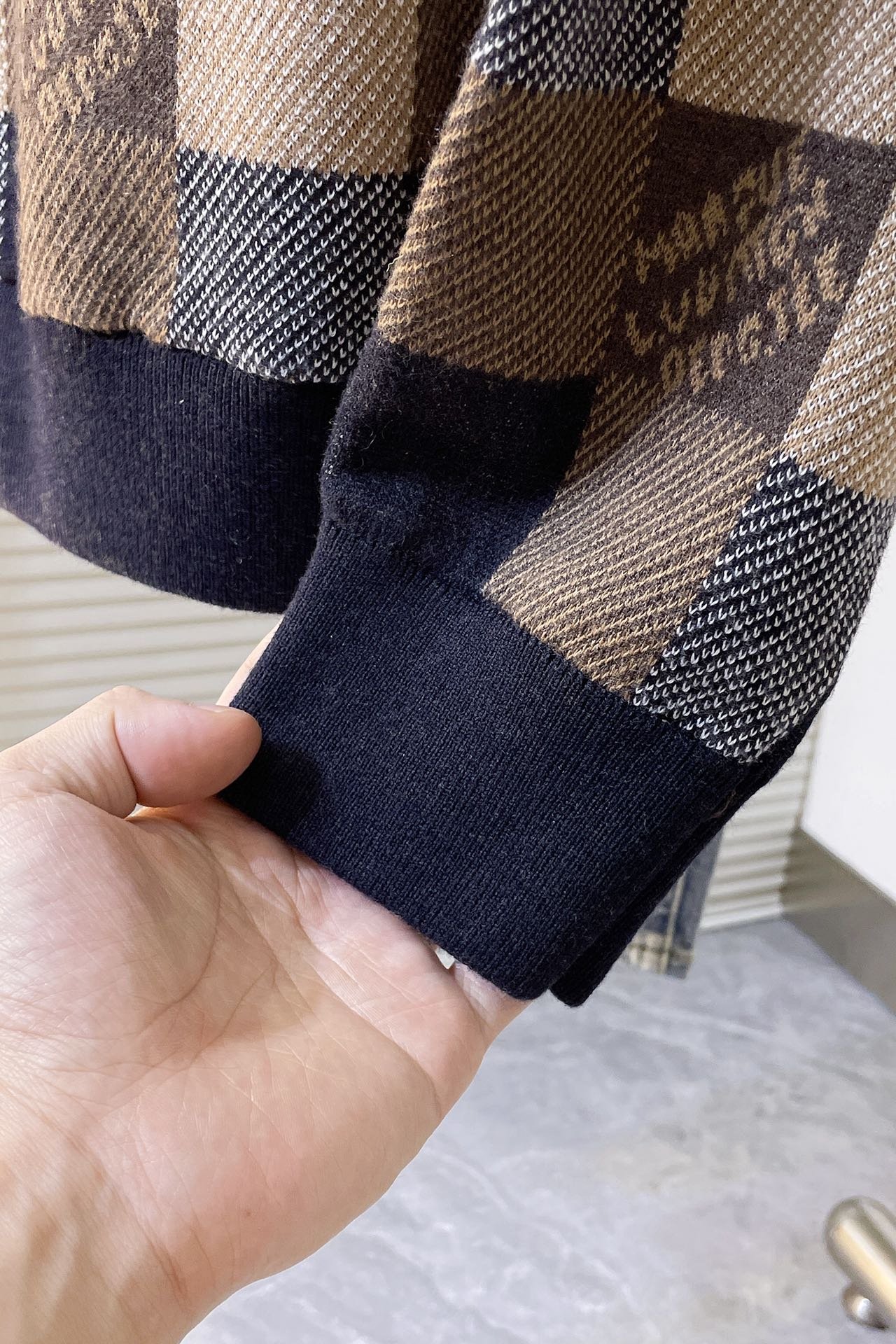 LV Damier Cashmere And Wool-Blend Hoodie