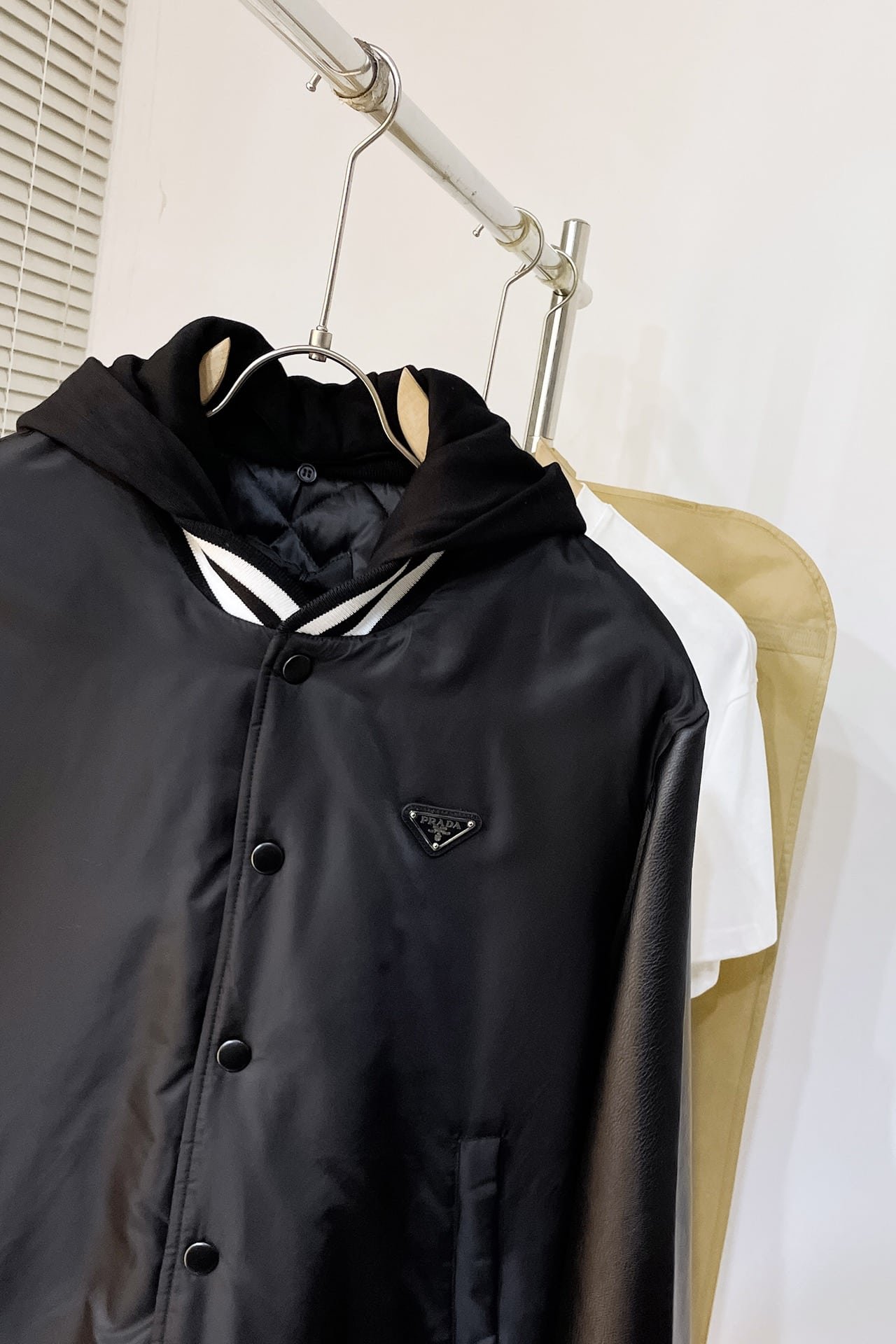 Oversized Re-Nylon bomber jacket