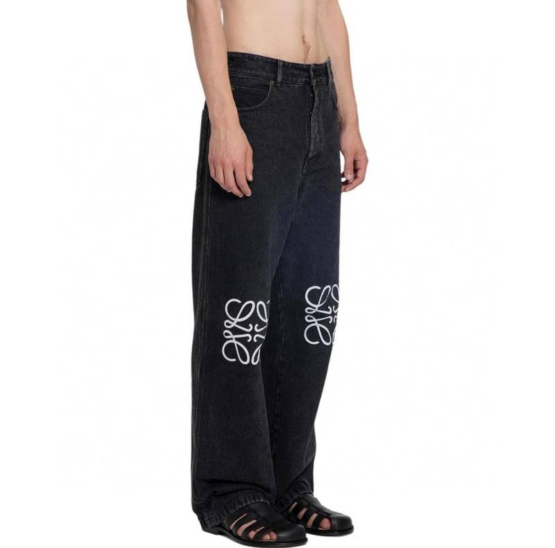 Loewe Anagram jacket in denim+Anagram baggy jeans in denim