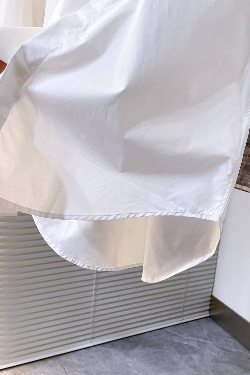 LV Embroidered Long-Sleeved Cotton Blend Shirt